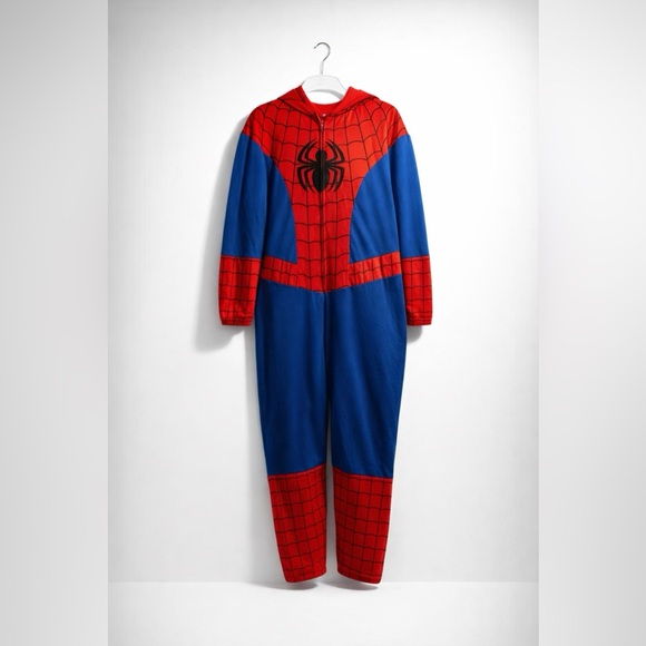 Marvel Spider-Man Hoodie Jumpsuit Pajamas - Picture 3 of 6